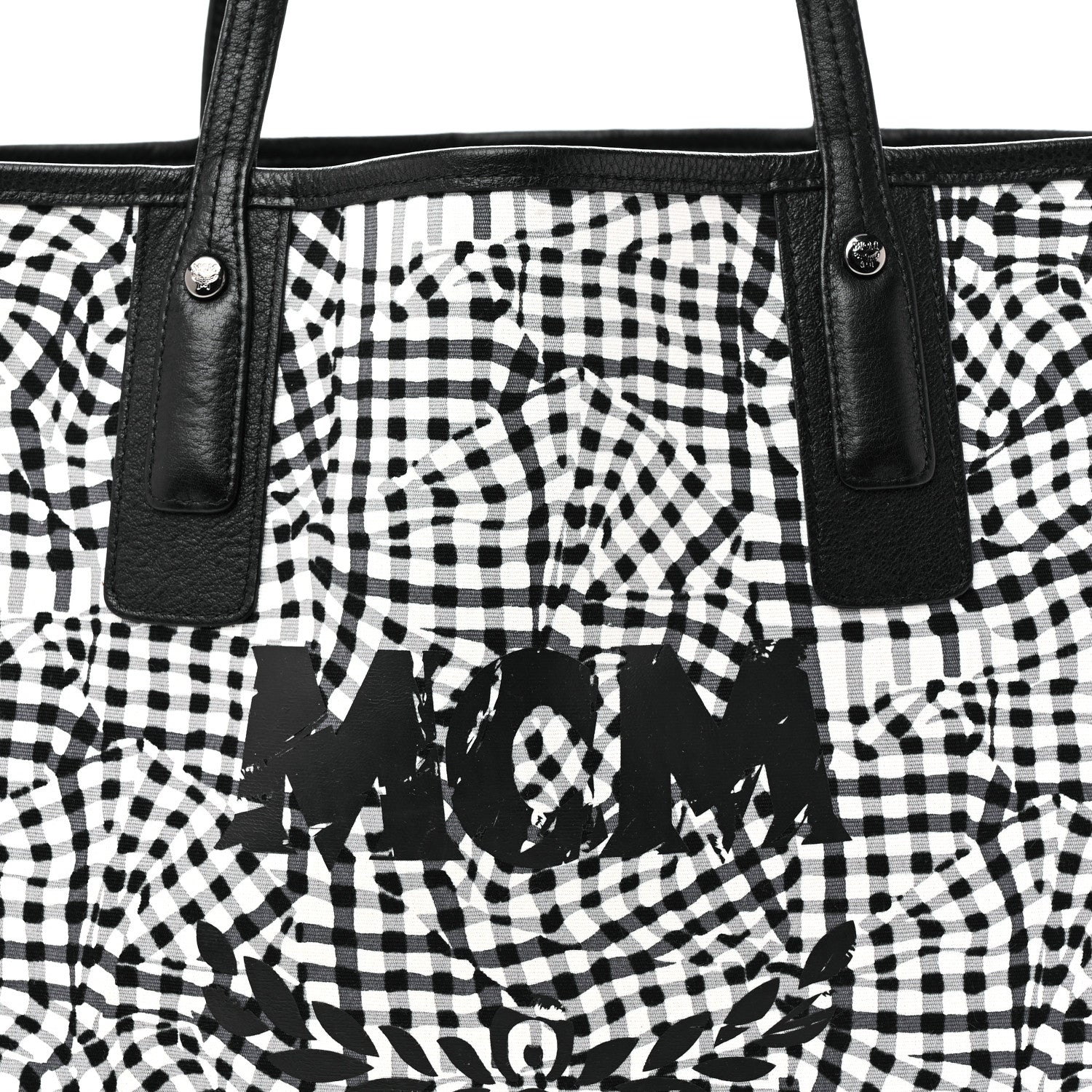MCM Visetos Medium Liz Reversible Shopper Tote Black 6 of 14