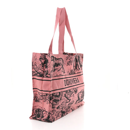 Christian Dior Canvas Dioriviera Tote Pink Grey 3 of 9