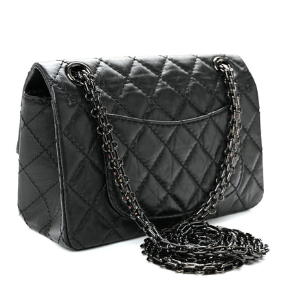 Chanel Aged Calfskin Quilted 2.55 Reissue Mini Flap So Black 3 of 9