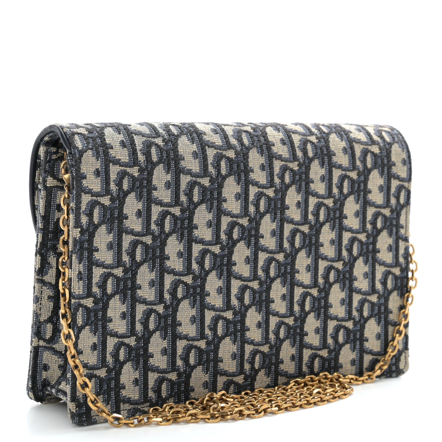 Oblique Saddle Chain Pouch Blue