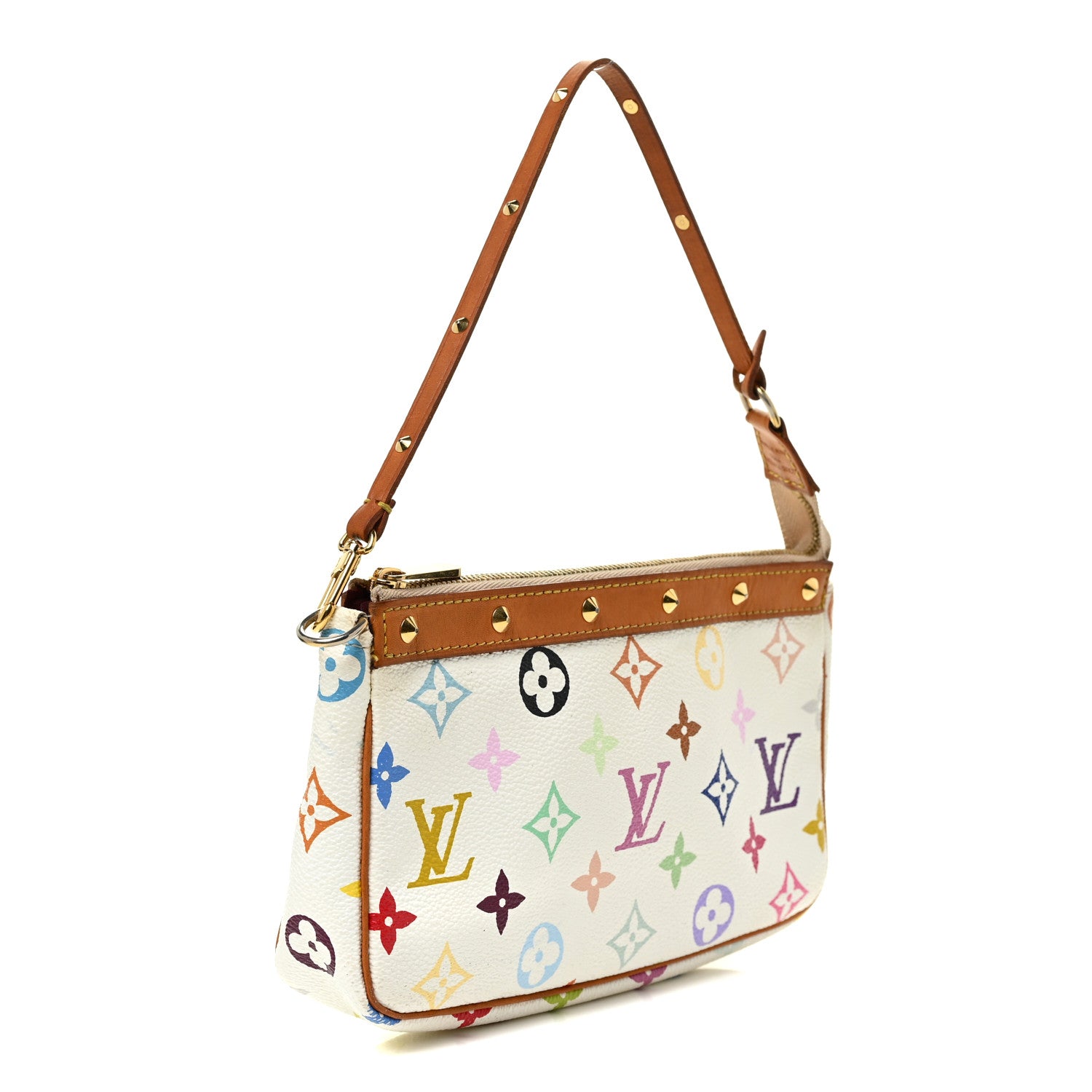 Louis Vuitton Monogram Multicolor Pochette Accessories White 2 of 17