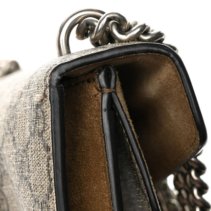 Gucci GG Supreme Monogram Suede Crystal Small Dionysus Shoulder Bag Beige Ebony Taupe 13 of 14