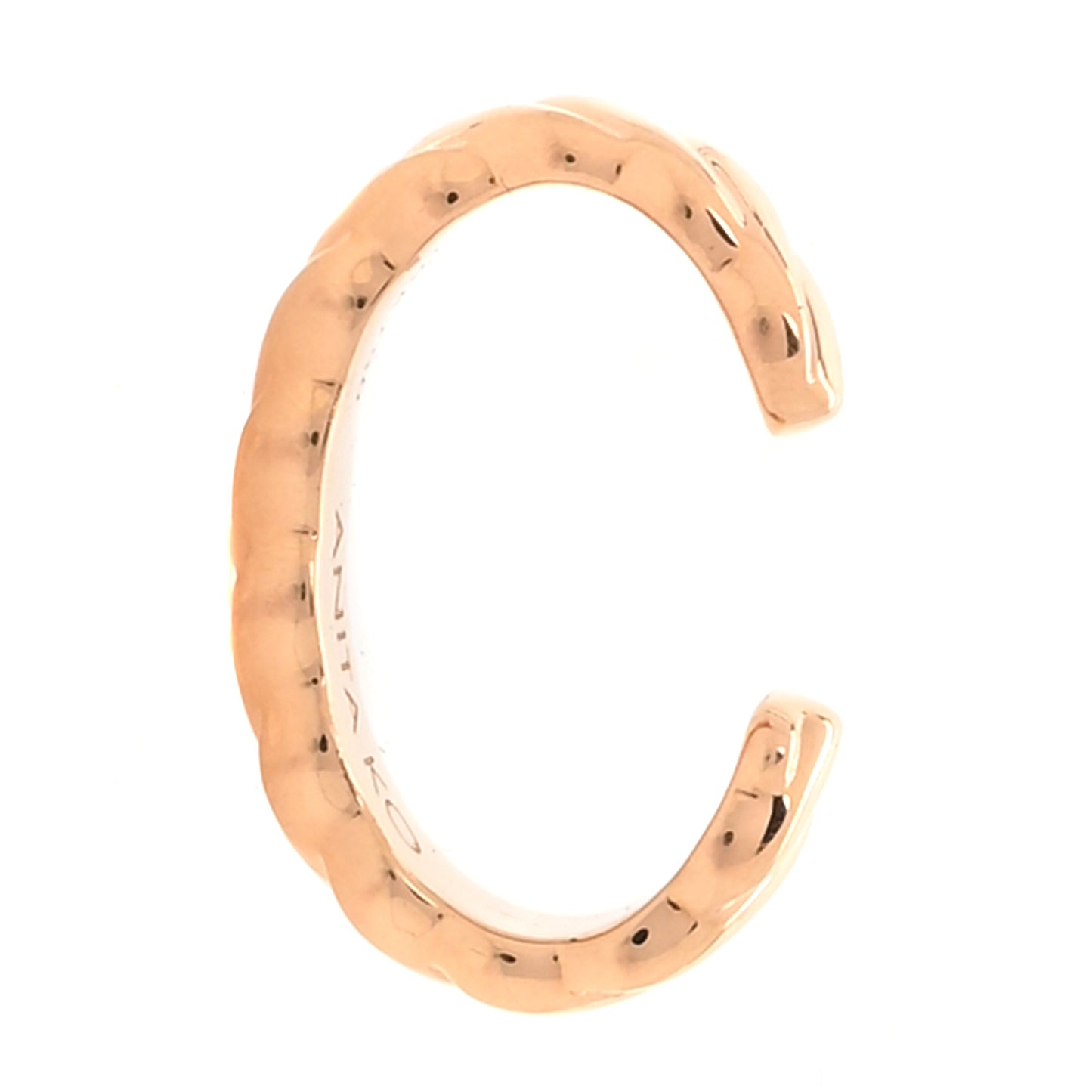 18K Rose Gold Thin Braid Ear Cuff