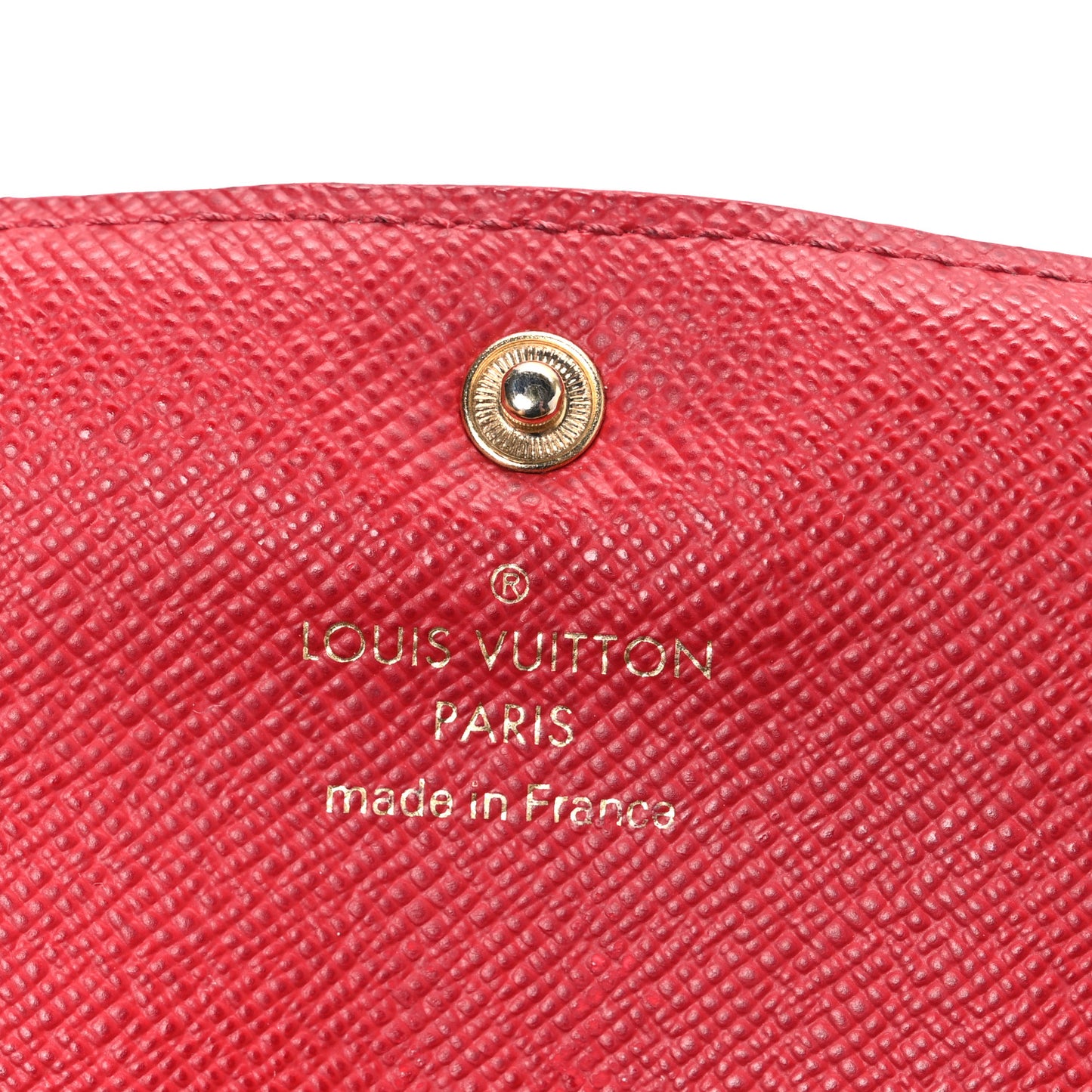 Damier Ebene Emilie Wallet Red