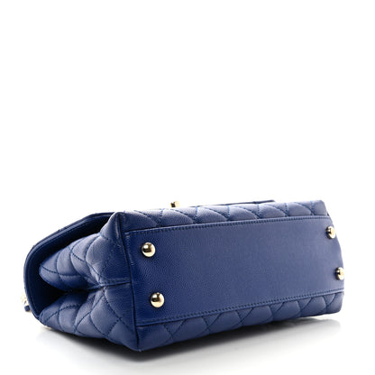 Chanel Caviar Quilted Mini Coco Handle Flap Blue 4 of 10