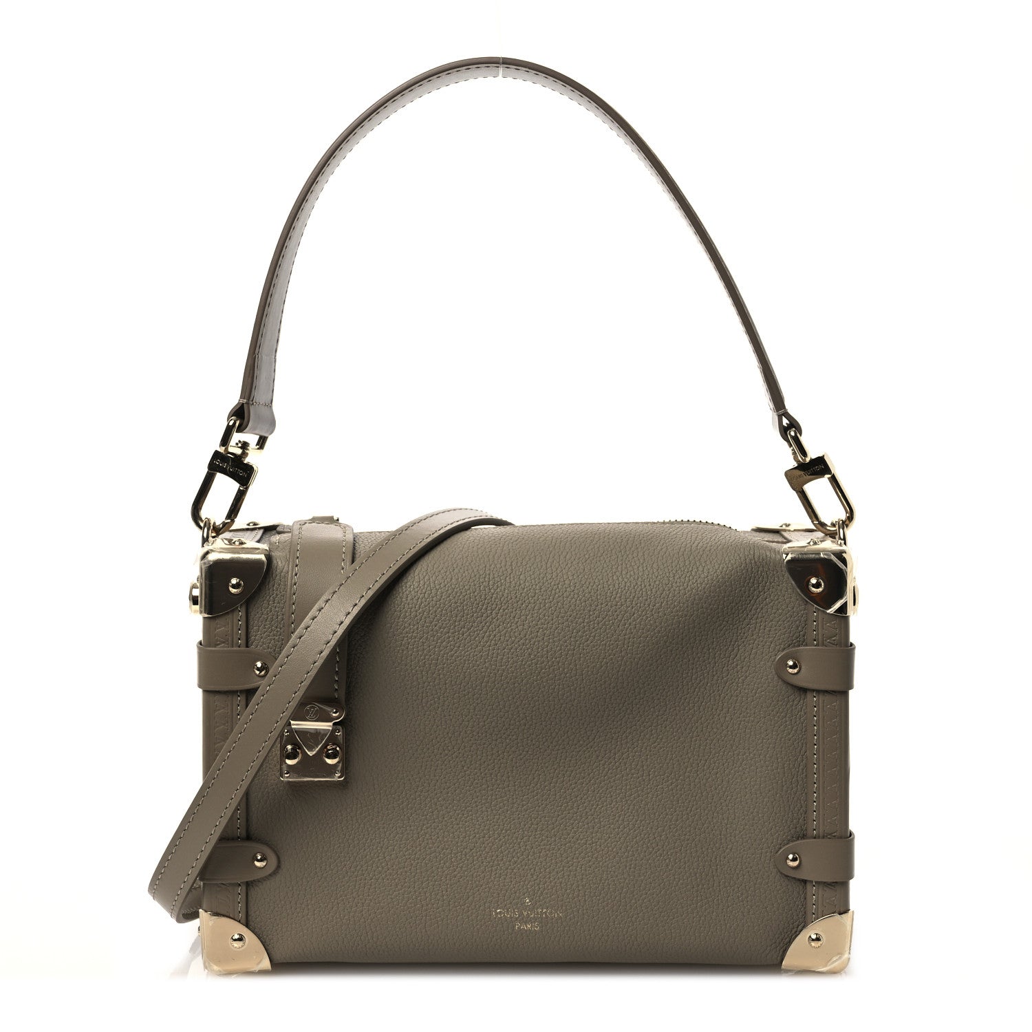 Louis Vuitton Calfskin Side Trunk MM Taupe 1 of 10