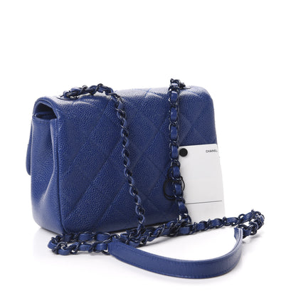 Chanel Caviar Quilted Incognito Mini Square Flap Dark Blue 3 of 10