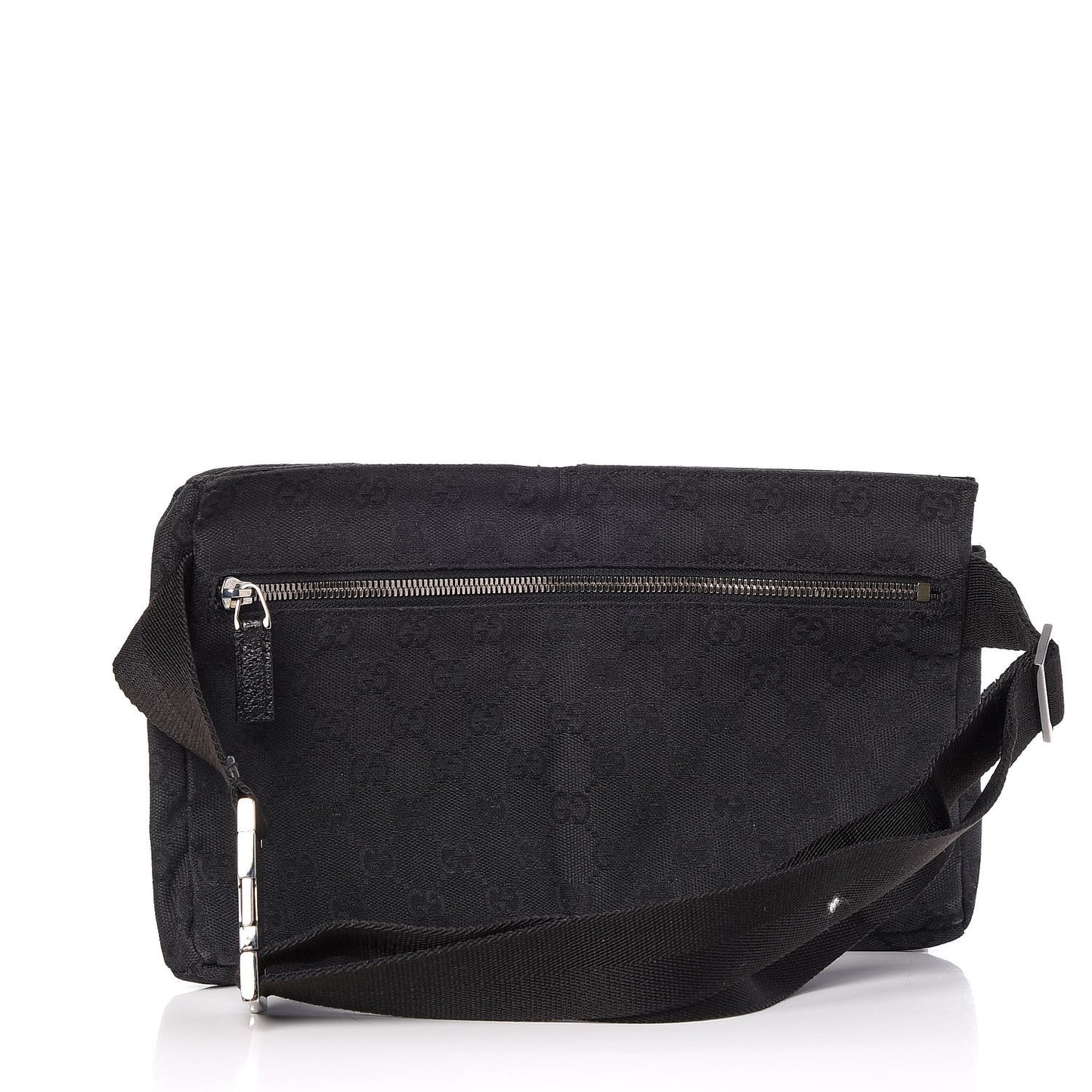 GG Monogram Double Pocket Belt Bag Black