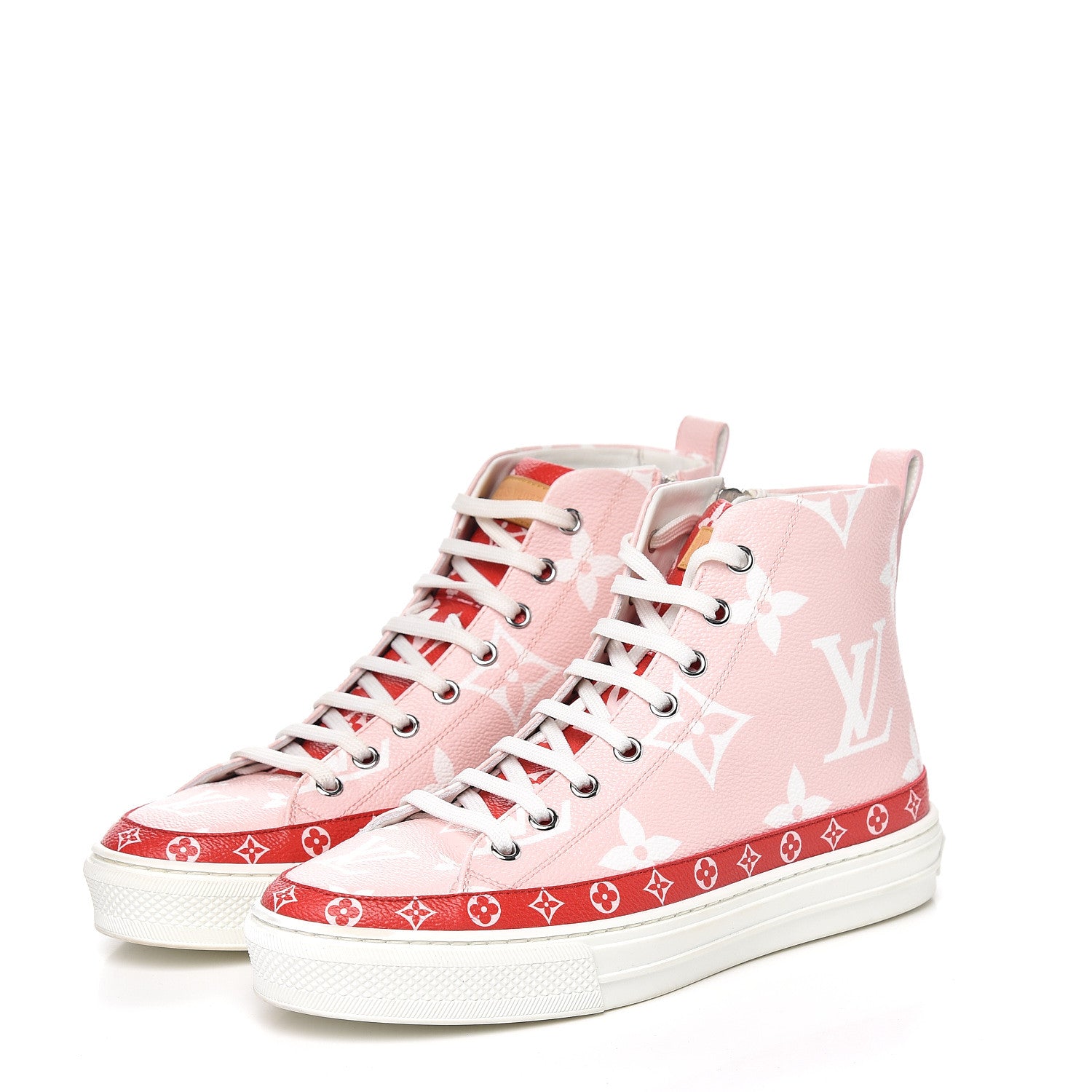 Louis Vuitton Monogram Giant Stellar Sneaker Boots 37 Rose Rouge 3 of 8