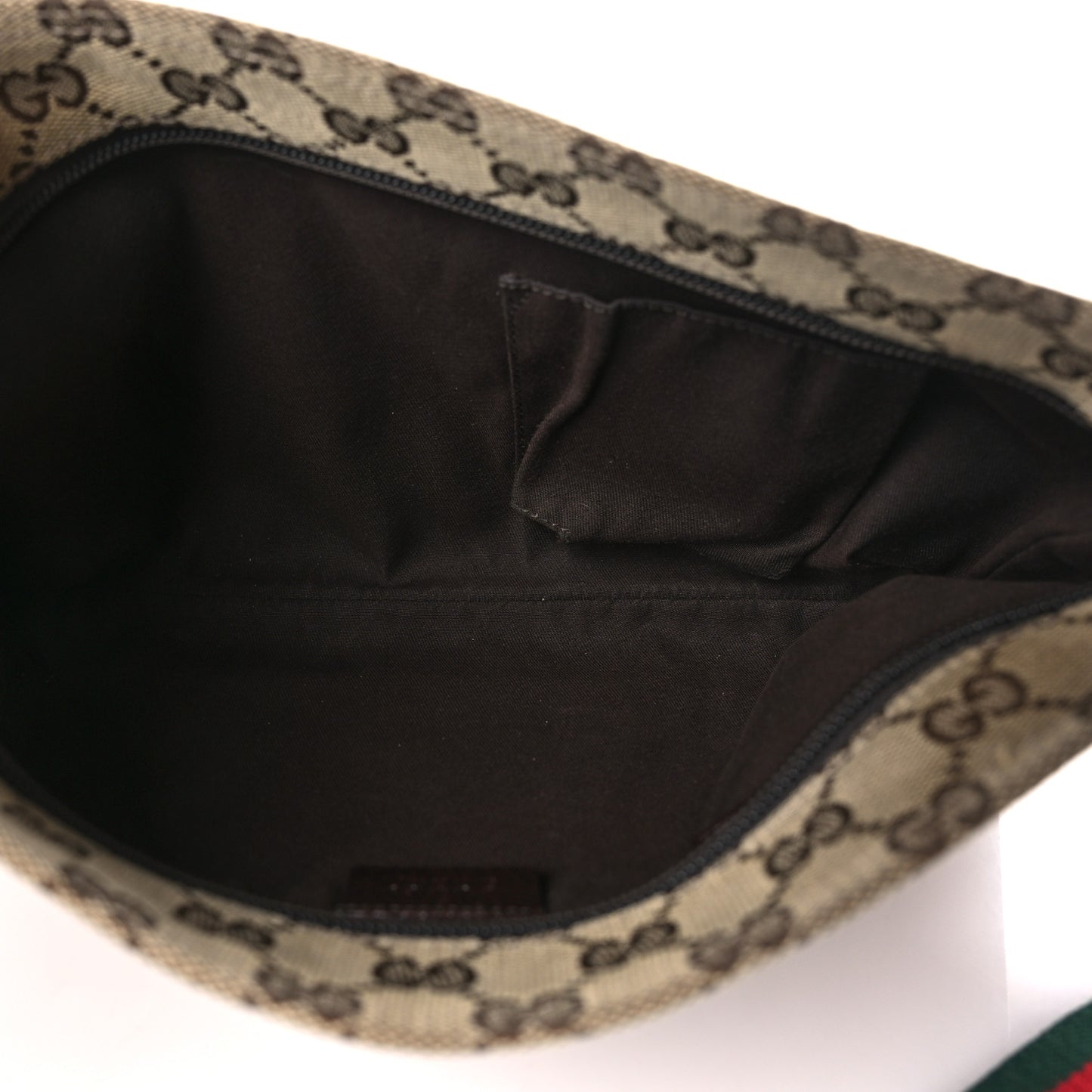 Monogram Web Small Flat Messenger Crossbody Dark Brown