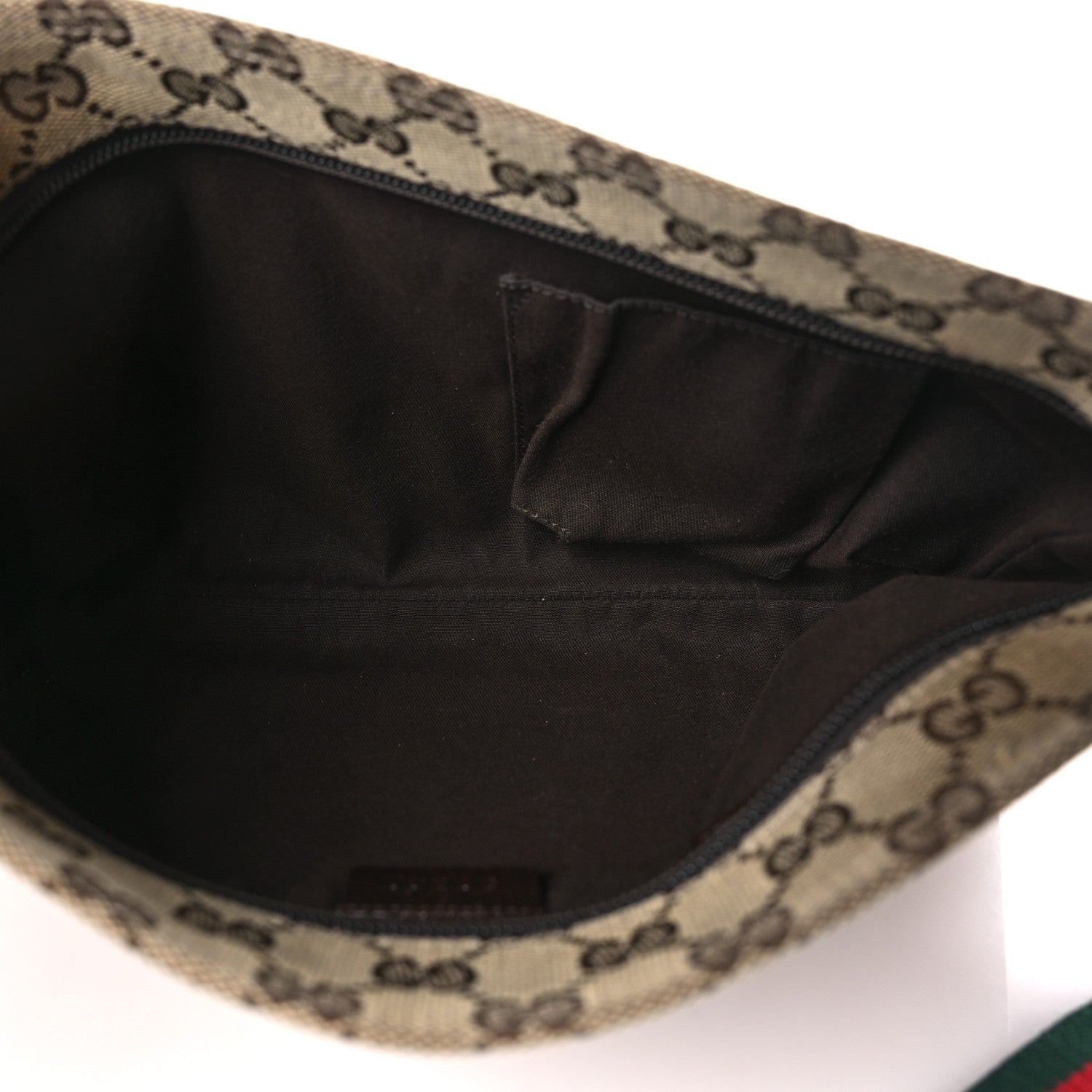 Gucci Monogram Web Small Flat Messenger Crossbody Dark Brown 5 of 9