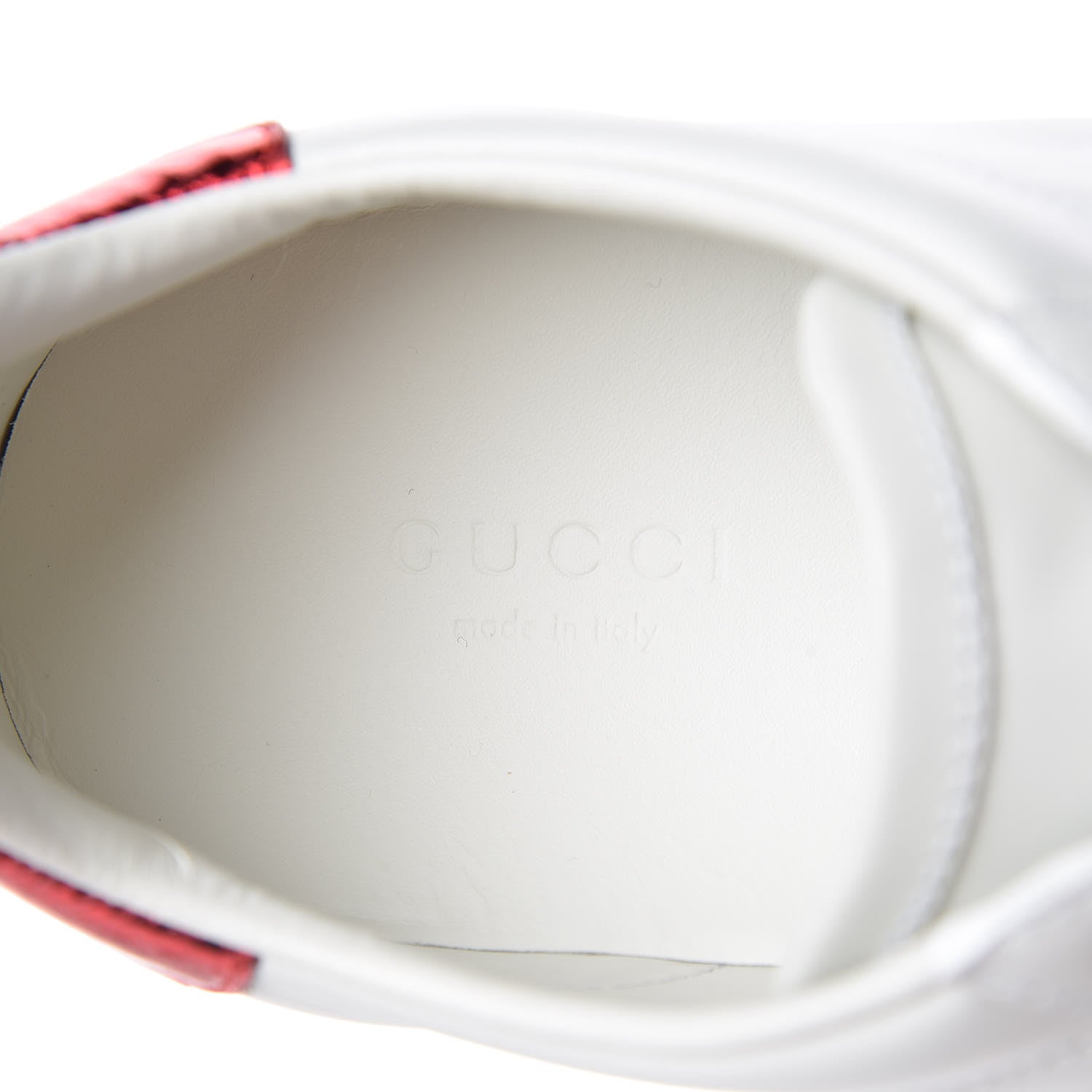 Gucci Calfskin Ayers Bee Embroidered Womens Ace Sneakers 38 White Green 7 of 9