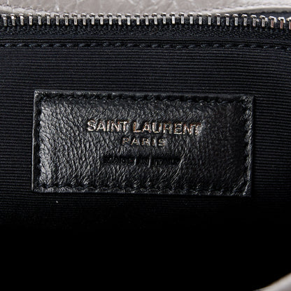 Saint Laurent Crinkled Calfskin Matelasse Monogram Medium Niki Chain Satchel Fog 7 of 11