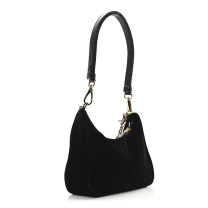 Prada Velvet Nappa Mini Re-Edition Shoulder Bag Black 3 of 11