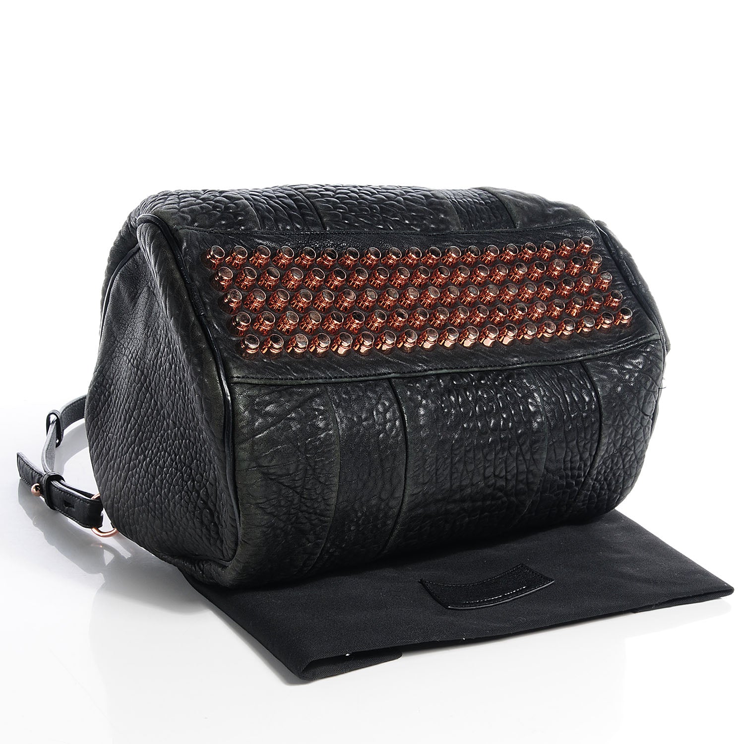 Alexander Wang Pebbled Lambskin Rocco Black w Rose Gold Hardware 4 of 10