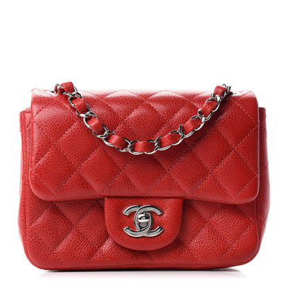 Chanel Caviar Quilted Mini Square Flap Red 1 of 11