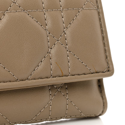 Christian Dior Lambskin Cannage Lady Dior Lotus Wallet Warm Taupe 7 of 9