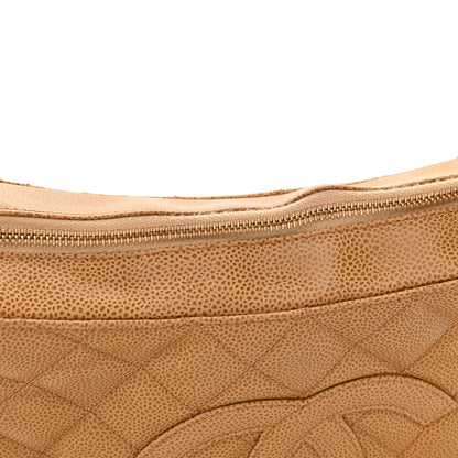 Chanel Caviar Quilted Timeless CC Shoulder Bag Beige 11 of 12