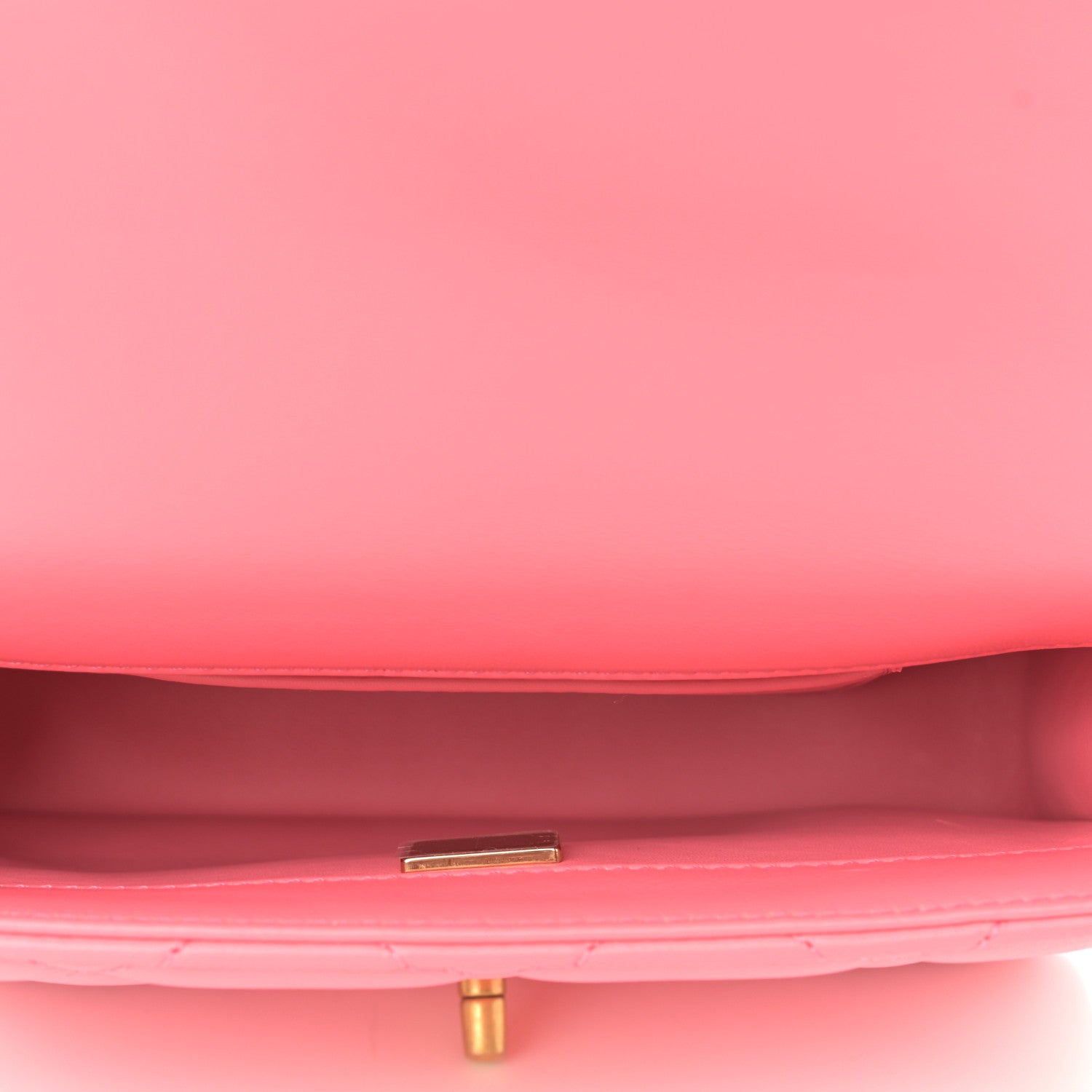 Chanel Lambskin Enamel Quilted Pending CC Mini Square Flap Pink 5 of 11