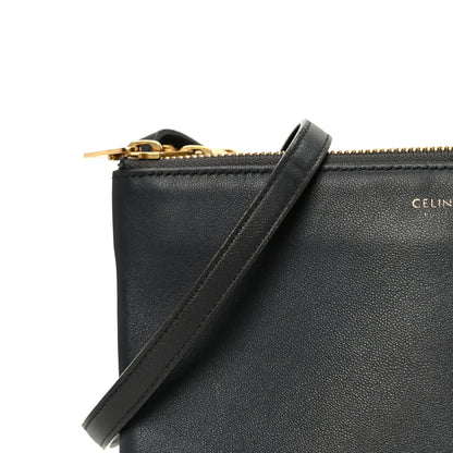 Celine Lambskin Small Trio Crossbody Bag Medium Grey 10 of 12