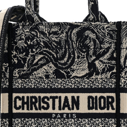 Christian Dior Canvas Toile de Jouy Reverse Embroidered Mini Book Tote Phone Bag Blue 8 of 10