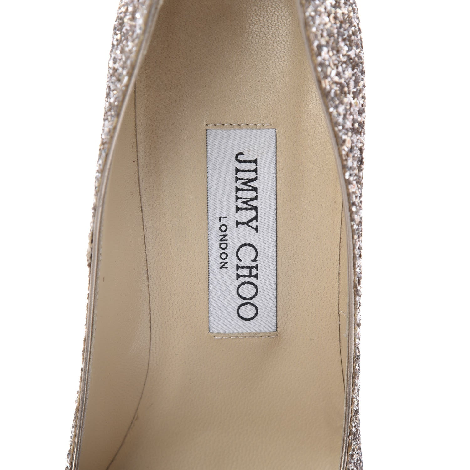 Jimmy Choo Coarse Glitter Abel 100 Pumps 37.5 Nude 6 of 8