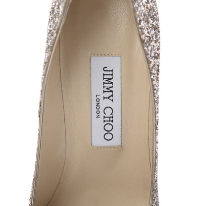 Jimmy Choo Coarse Glitter Abel 100 Pumps 37.5 Nude 6 of 8