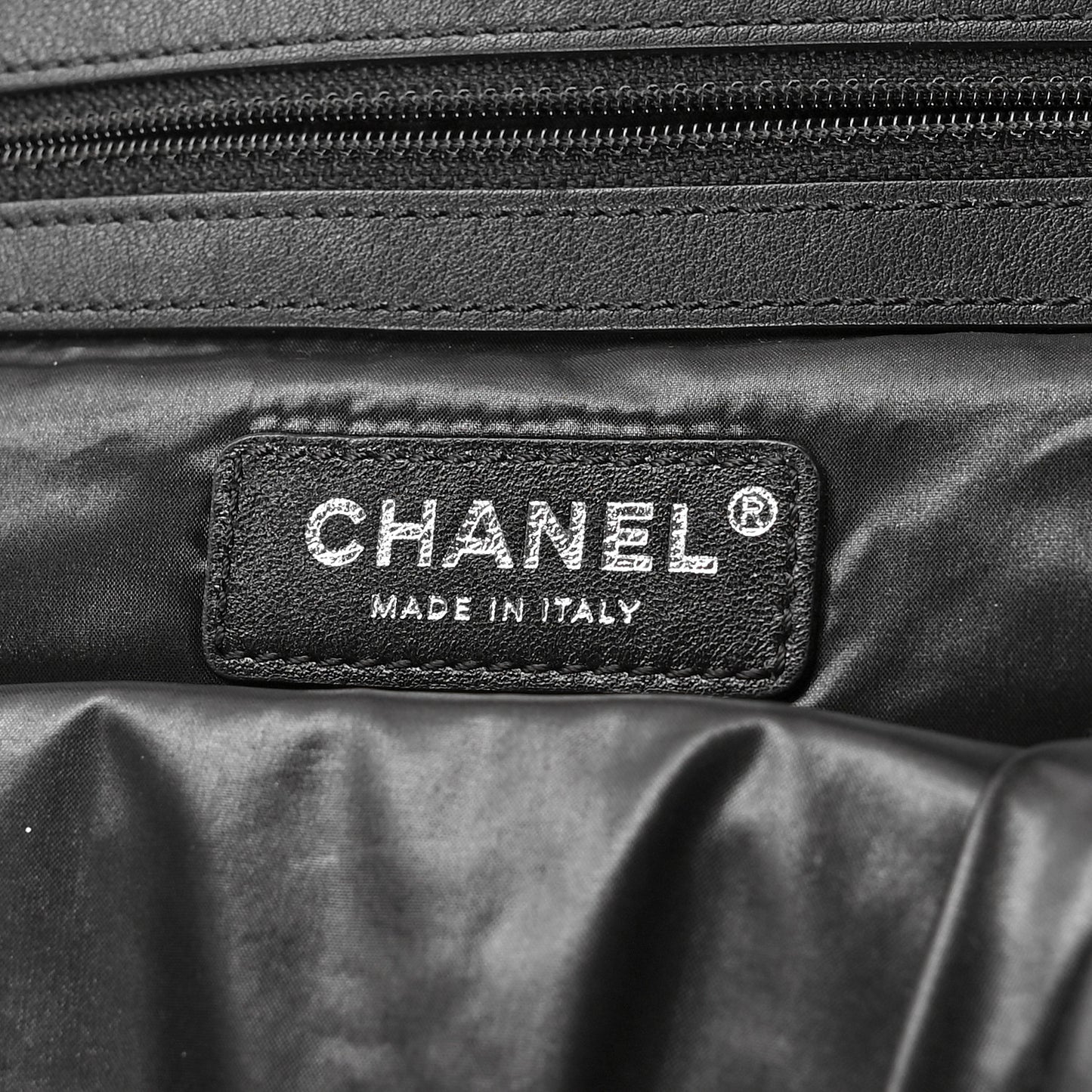 Nylon Tweed CC Backpack Black White