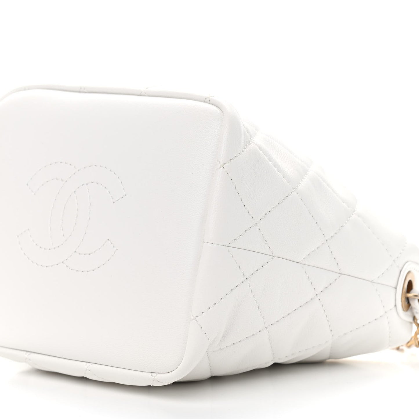 Lambskin Quilted Small Perfect Meeting Hobo White