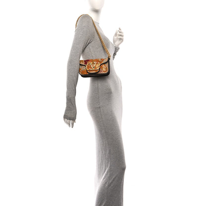 Valentino Garavani Fabric Karung Crystal Embroidered Vlogo Small Loco Shoulder Bag Multicolor 2 of 9