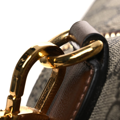 Gucci GG Supreme Monogram Azalea Calfskin Retro Interlocking G Duffle Bag Beige Ebony Brown Sugar 13 of 13