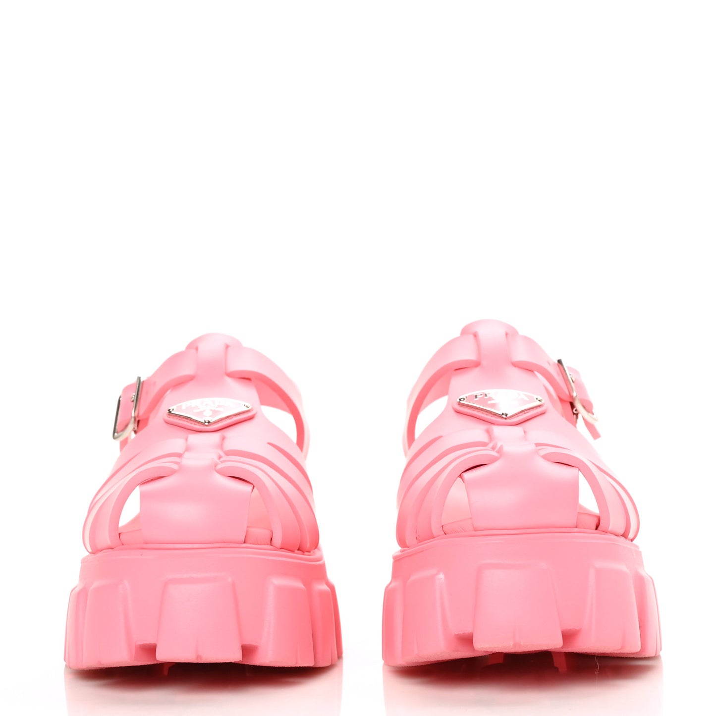Foam Rubber Metal Triangle Logo Monolith 55mm Cage Sandals 41 Begonia