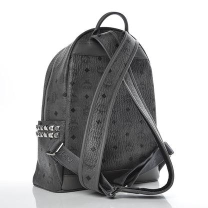 MCM Visetos Side Stud Medium Stark Backpack Grey 3 of 10