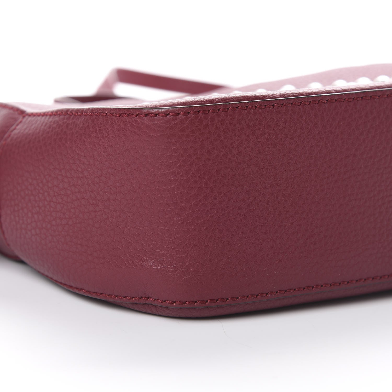 Gucci Pebbled Calfskin Studded Small Soho Disco Bag Soft Burgundy 8 of 10