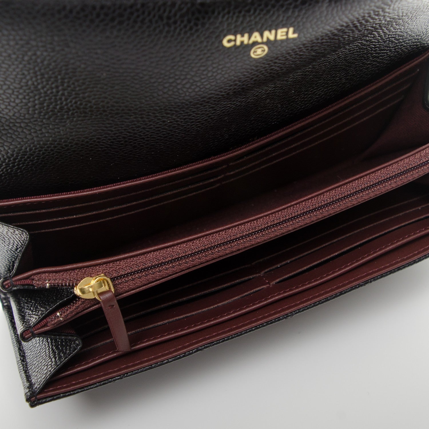 Chanel Caviar Quilted Large Gusset Flap Wallet Black 5 of 8