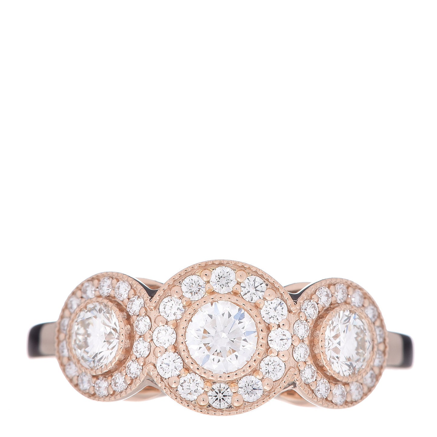 18K Rose Gold Diamond Circlet Ring 49 4.75