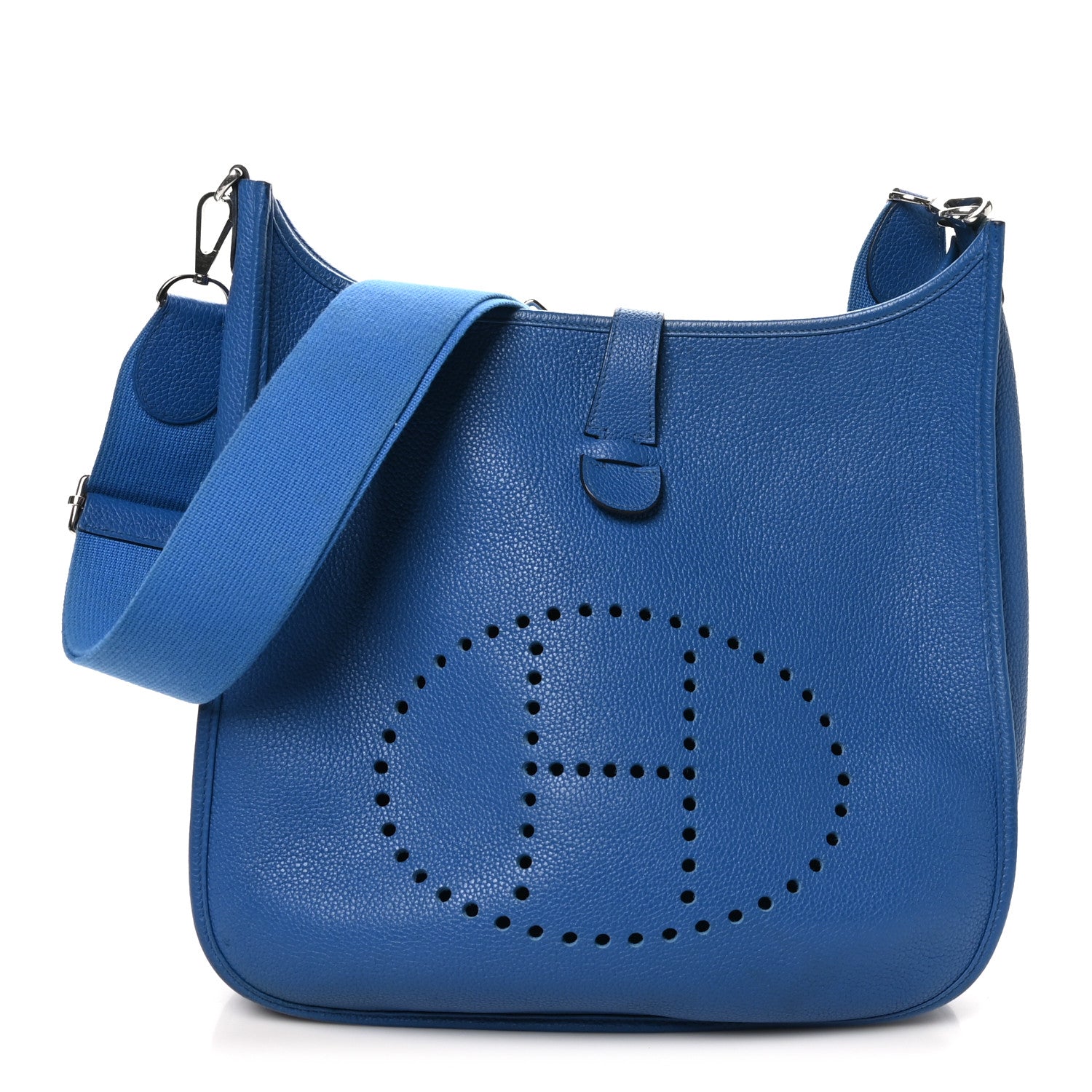 Hermes Taurillon Clemence Evelyne III GM Bleu France 1 of 11