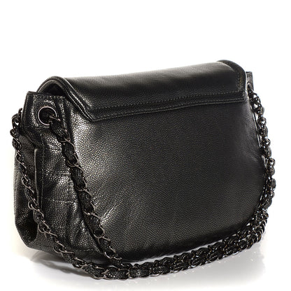 Chanel Caviar Half Moon Large Flap Dark Silver 3 of 7