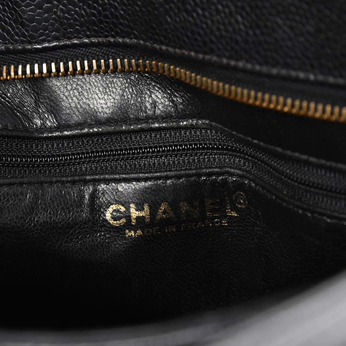 Caviar Quilted Medallion Tote Black