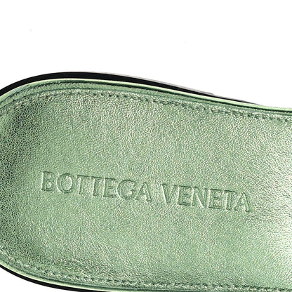 Bottega Veneta Metallic Nappa Maxi Reflection Weave Lido Flat Sandals 38 Pistachio 8 of 8