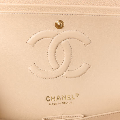 Chanel Caviar Quilted Medium Double Flap Beige 6 of 12