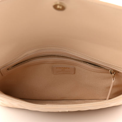 Chanel Lambskin Quilted Flap Clutch Beige 5 of 10