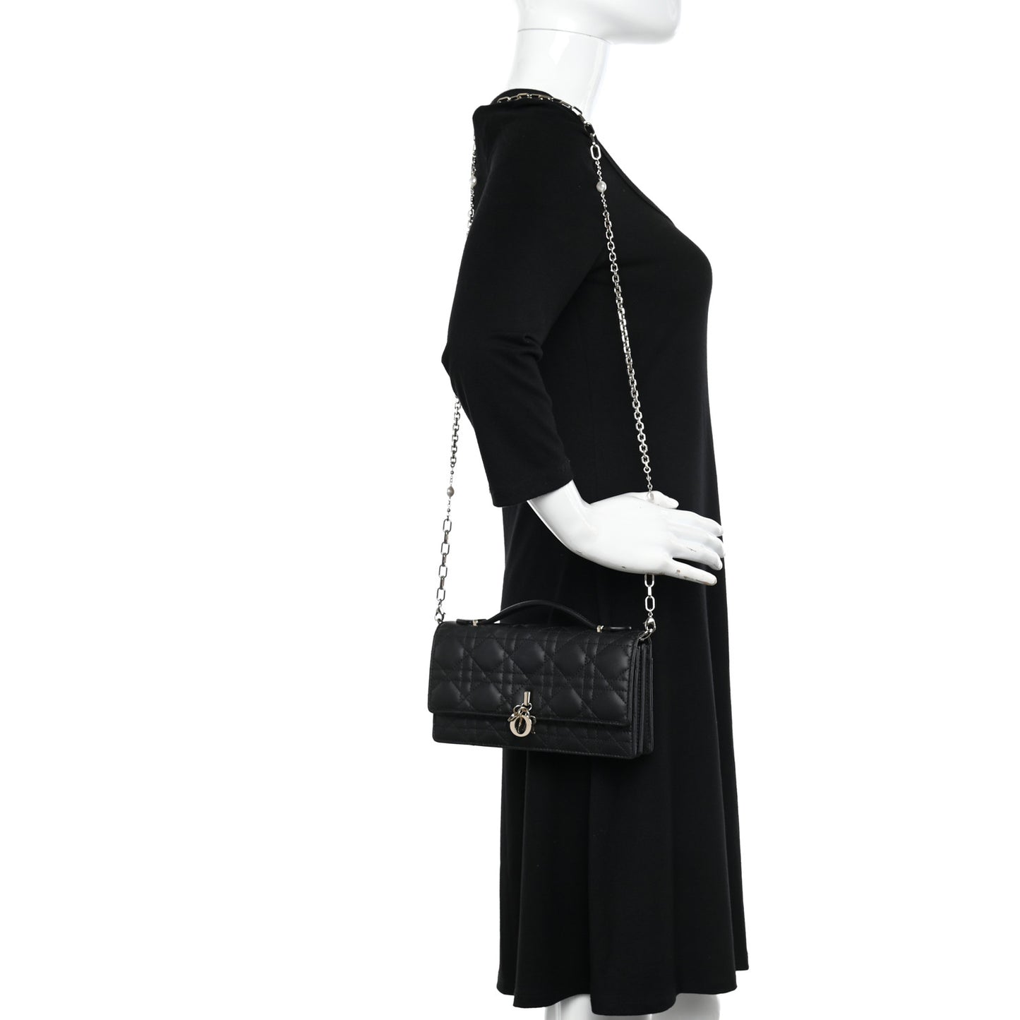 Lambskin Cannage Mini My Dior Bag Black