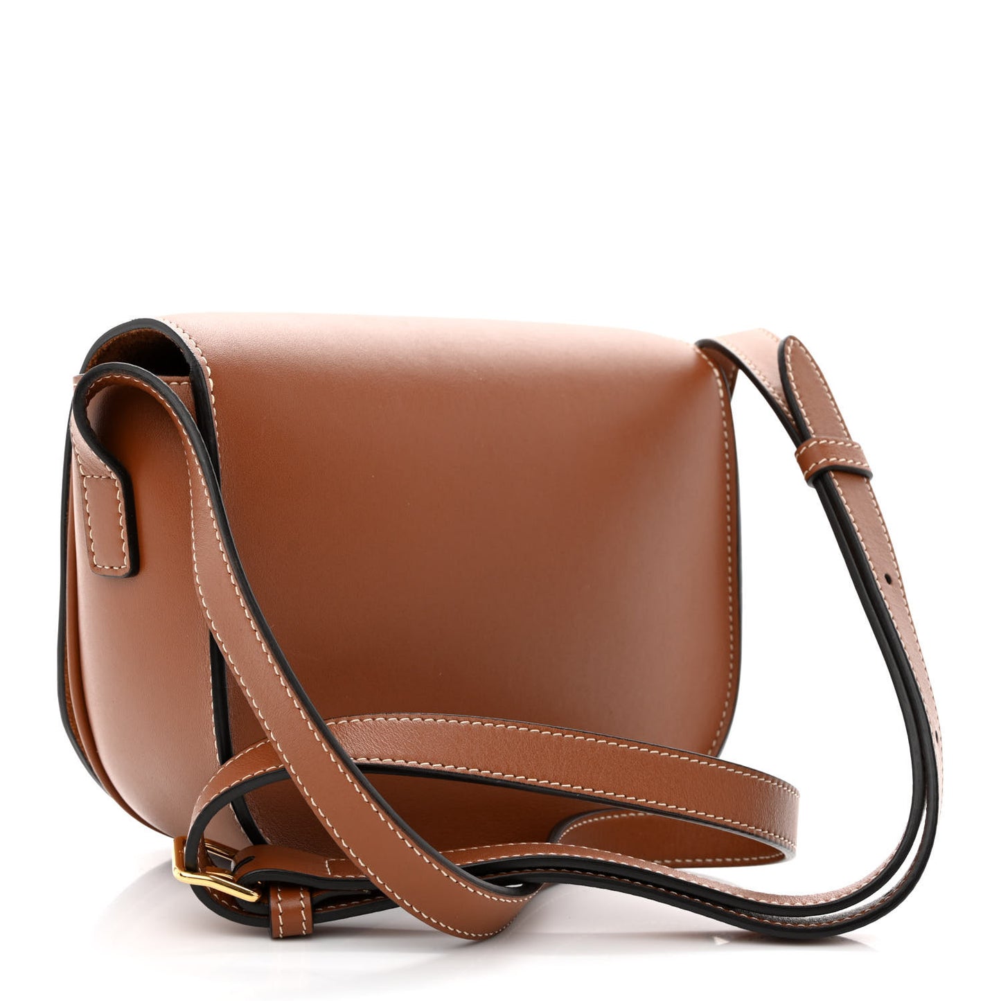Smooth Calfskin Cuir Triomphe Folco Crossbody Bag Tan