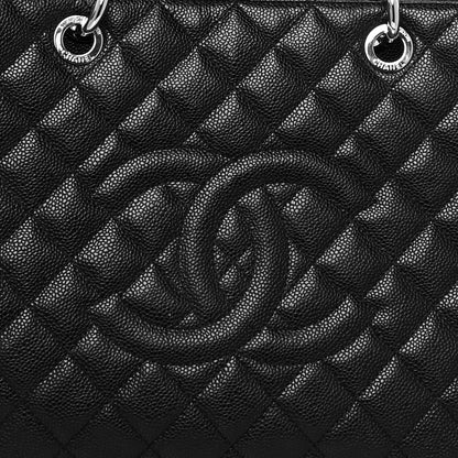 Chanel Caviar Quilted XL Grand Shopping Tote GST Black 8 of 10