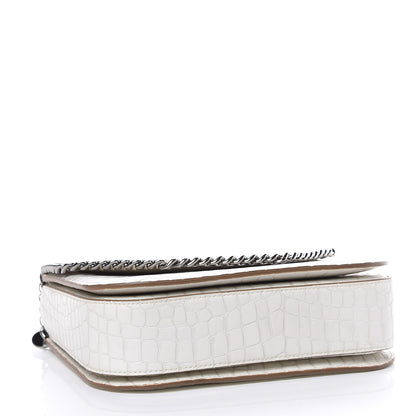 Stella McCartney Embossed Crocodile Effect Medium Falabella Box Shoulder Bag Ivory 4 of 9