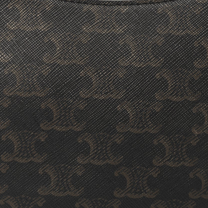 Celine Triomphe Canvas Calfskin Ava Shoulder Bag Tan 7 of 9