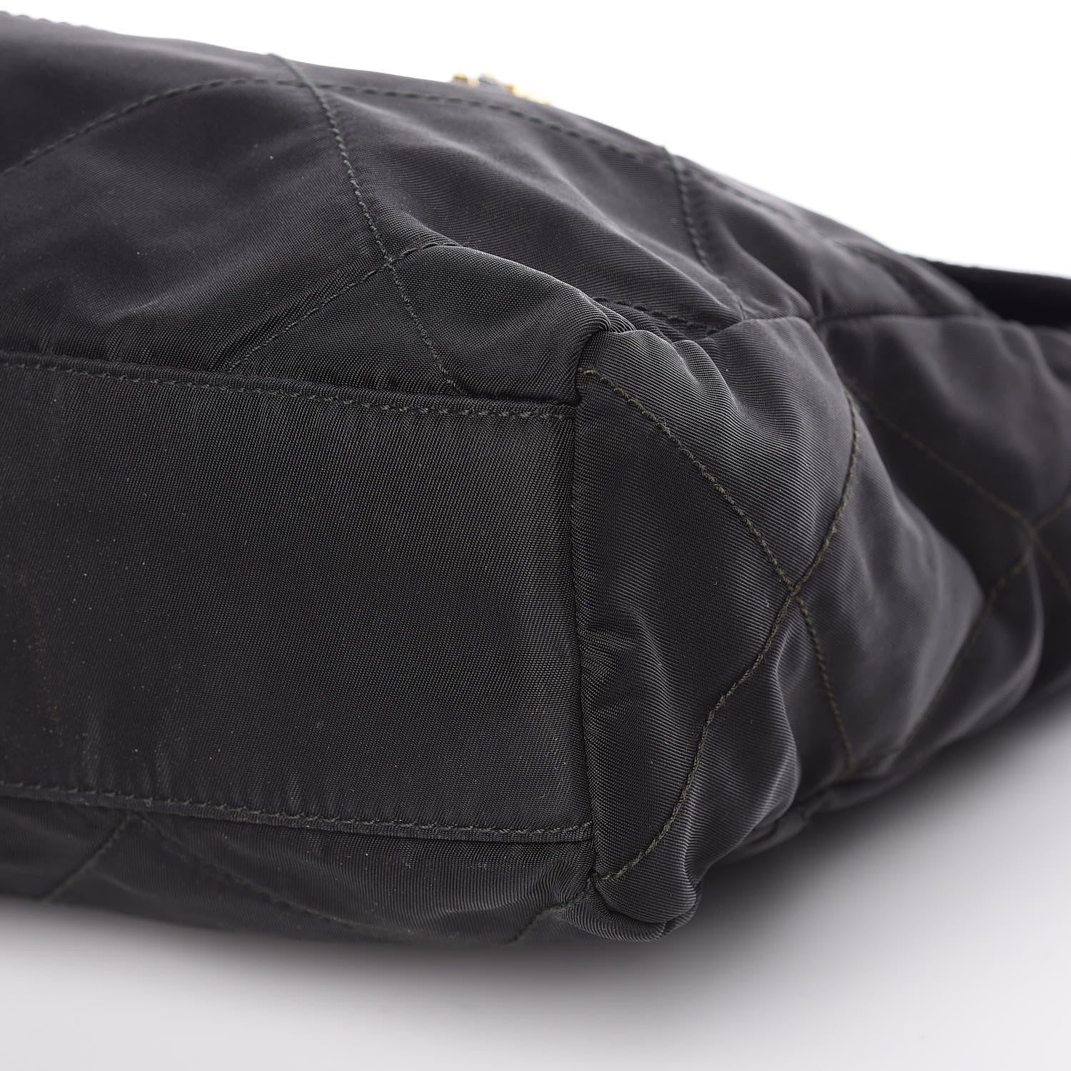 Prada Nylon Tessuto Impuntu Quilted Flap Shoulder Bag Black 11 of 12
