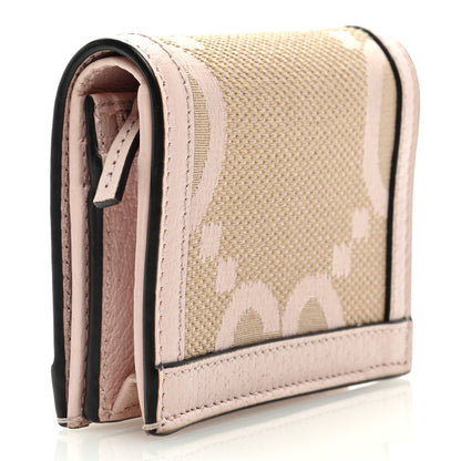 Gucci Monogram Jumbo GG Textured Dollar Calfskin Ophidia Card Case Beige Perfect Pink 3 of 6