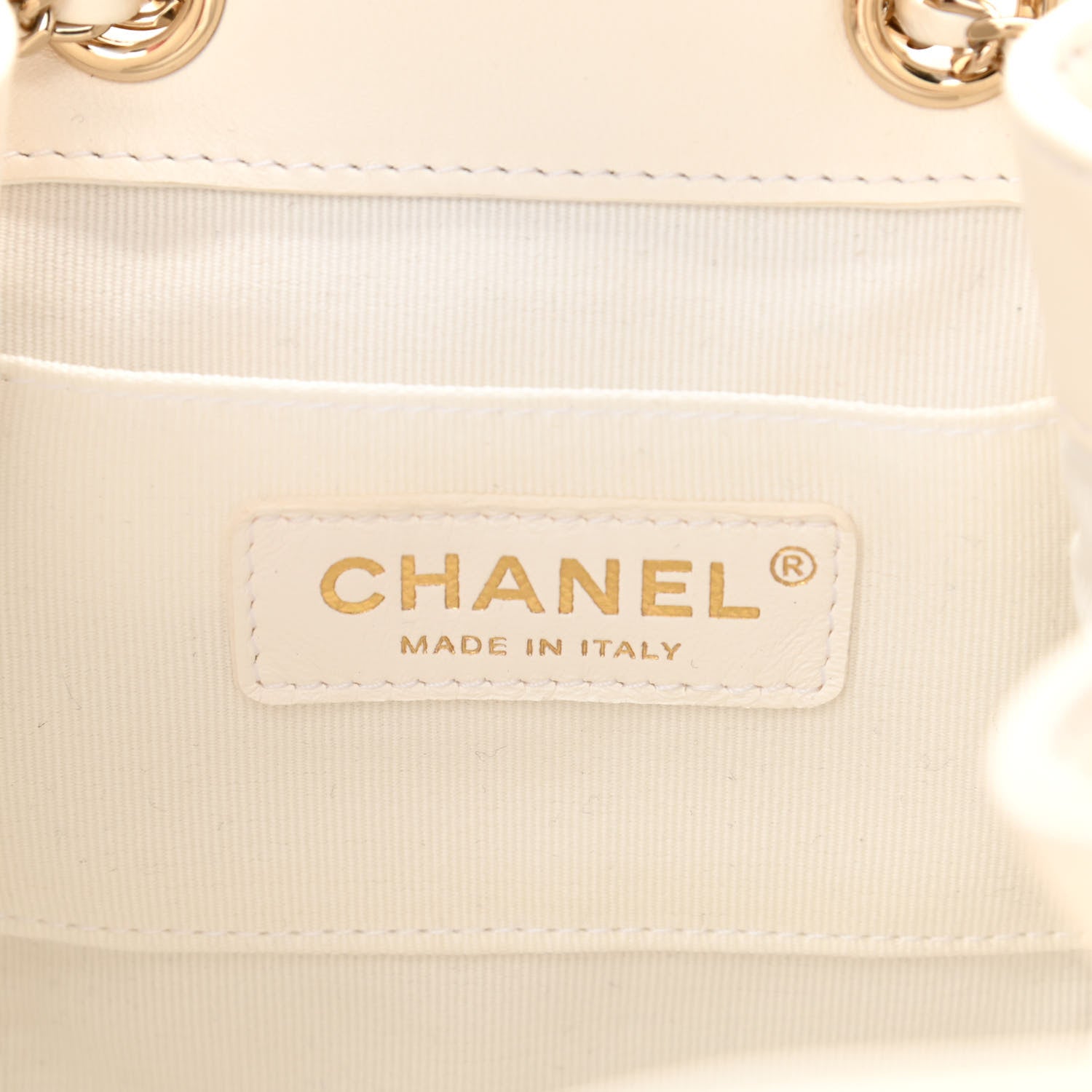 Chanel Lambskin Quilted Small Duma Drawstring Backpack White 6 of 10